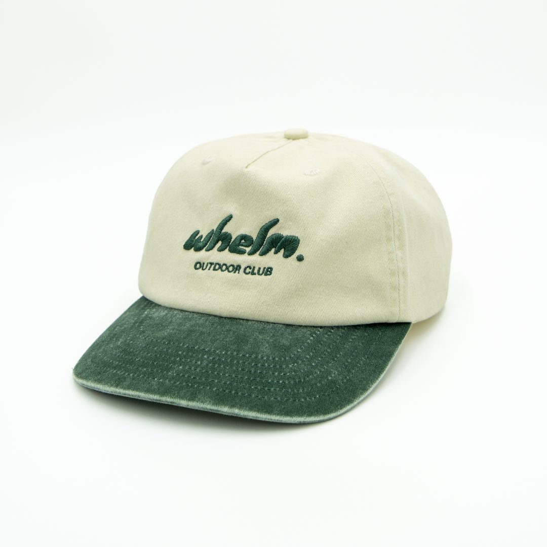 whelm Outdoor Club cap in cream and green